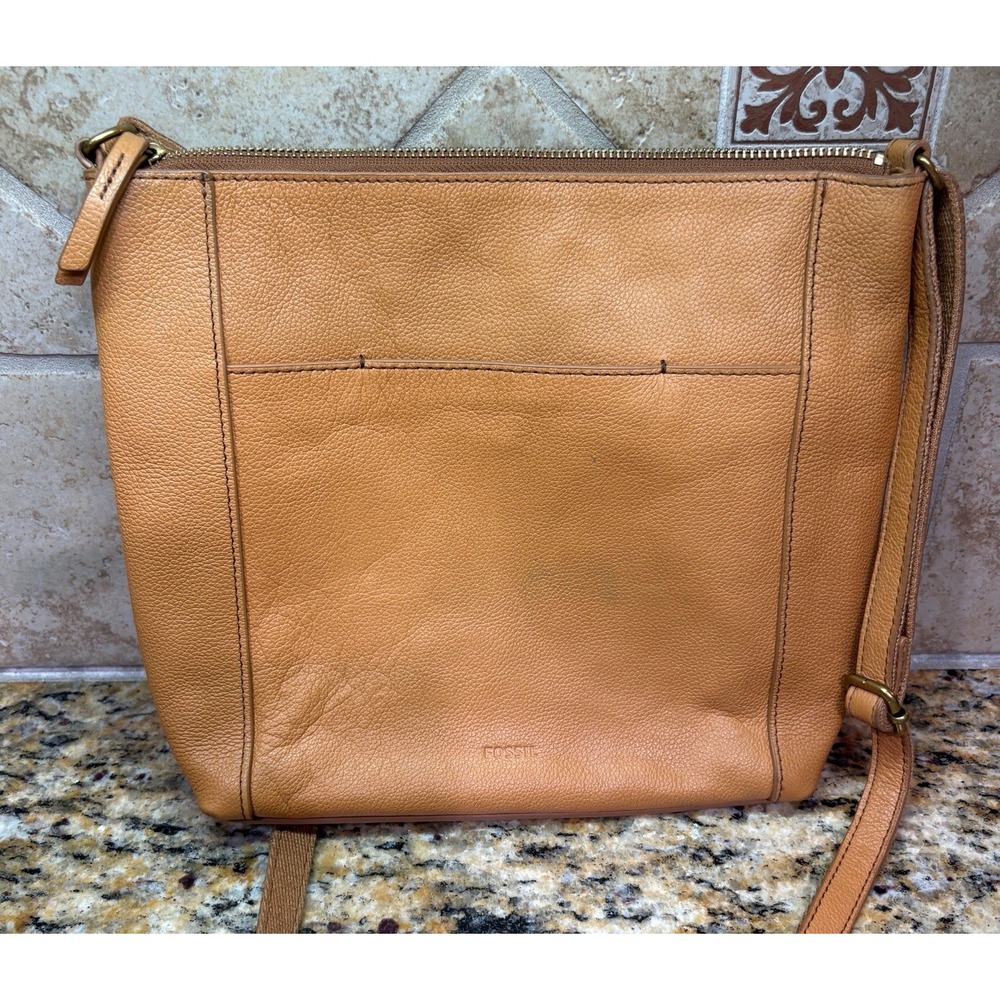 Fossil Cow Hide Leather Purse Brown Conceal Carry